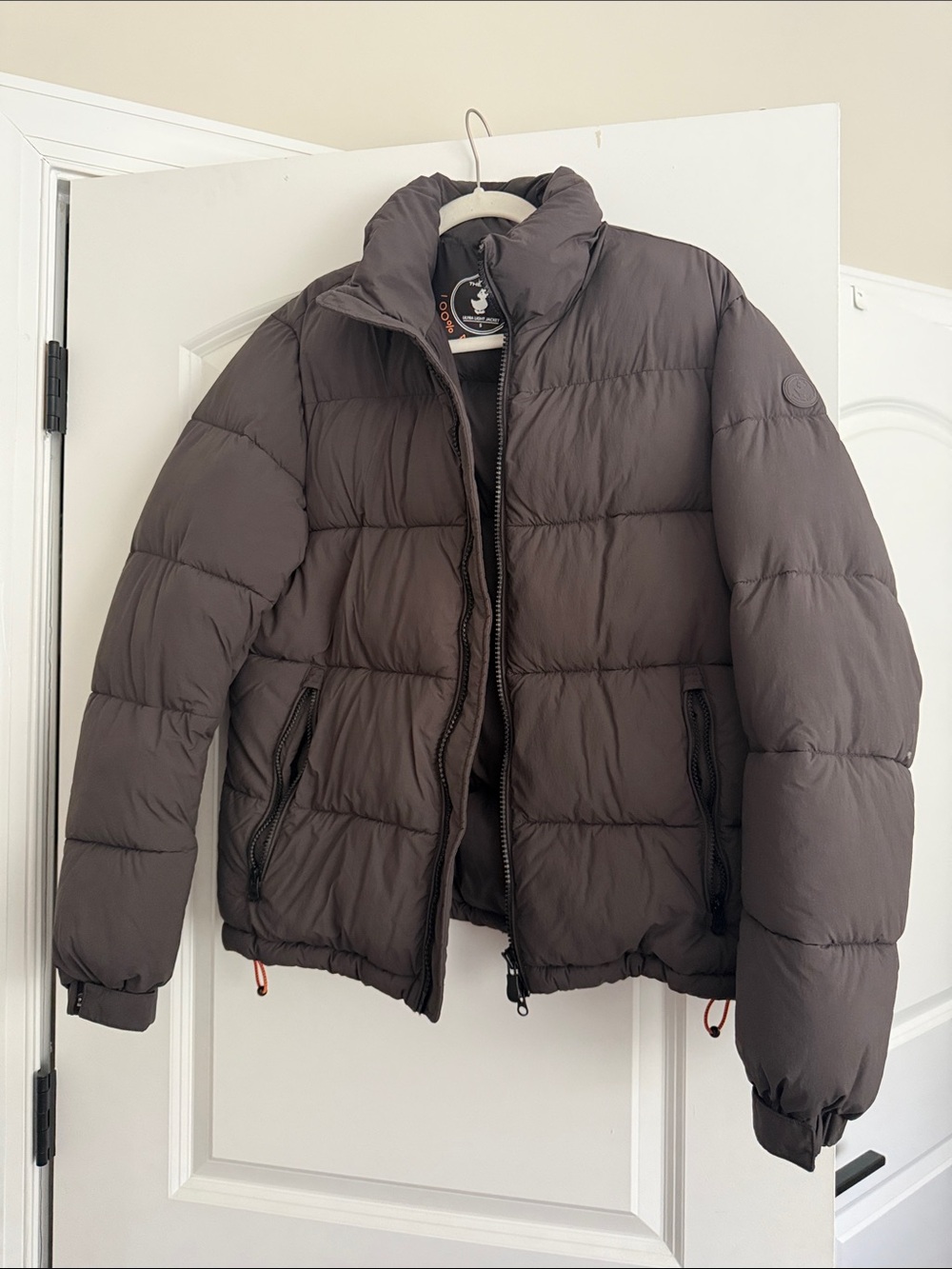 Save The Duck Brown Puffer Jacket Lightweight Vegan Coat